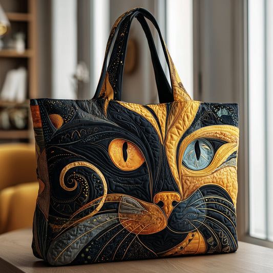 Catitude Quilted Tote Bag