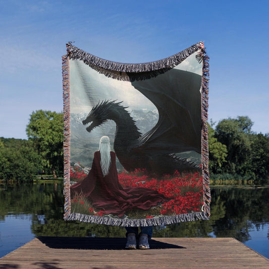 TOG 100% Cotton Woven Blanket, Fantasy Romance Wall Hanging Tapestry, Cozy Throw, Bookish Gift for Readers