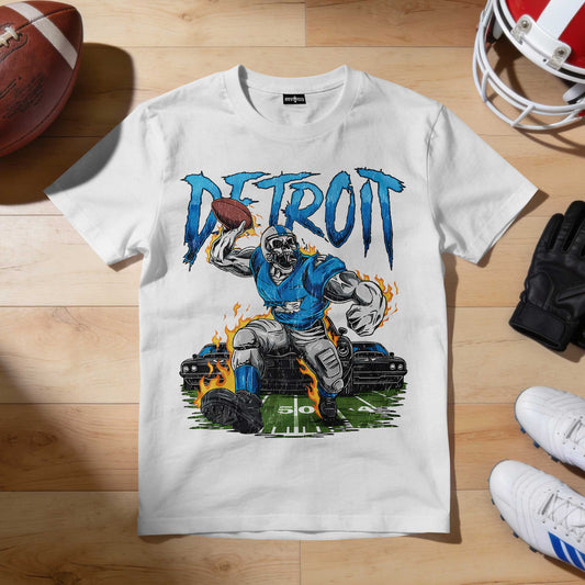 Detroit Football Premium Cotton T-shirt