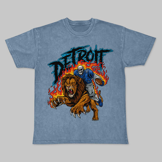 Detroit Football Premium Cotton T-shirt