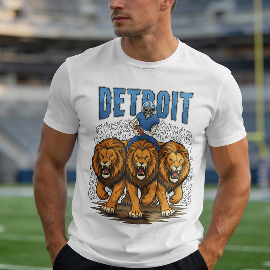 Detroit Football Premium Cotton T-shirt