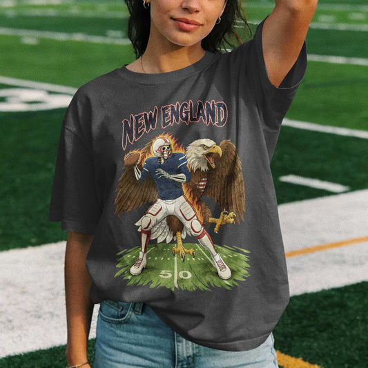 New England Football Premium Cotton T-shirt