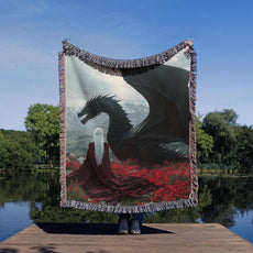 TOG 100% Cotton Woven Blanket, Fantasy Romance Wall Hanging Tapestry, Cozy Throw, Bookish Gift for Readers