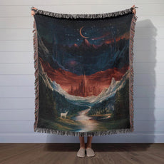 TOG 100% Cotton Woven Blanket, Fantasy Bookish Wall Hanging Tapestry, Cozy Throw, Night Court Aesthetic